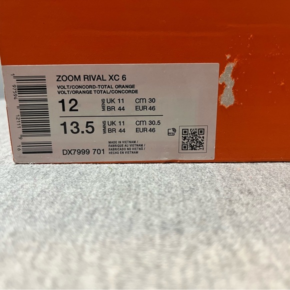 Nike Rival XC 6 Cross Country Spikes Volt Color Track Men's Size 12 DX7999-701 - Picture 11 of 11